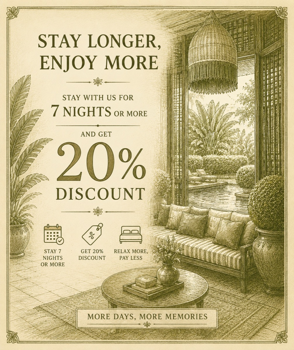 Stay 7 nights or more and save 20% at G'Villa
